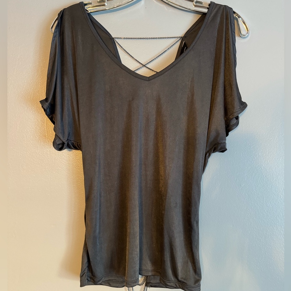 Victoria’s Secret Slinky Grey Top, Open back